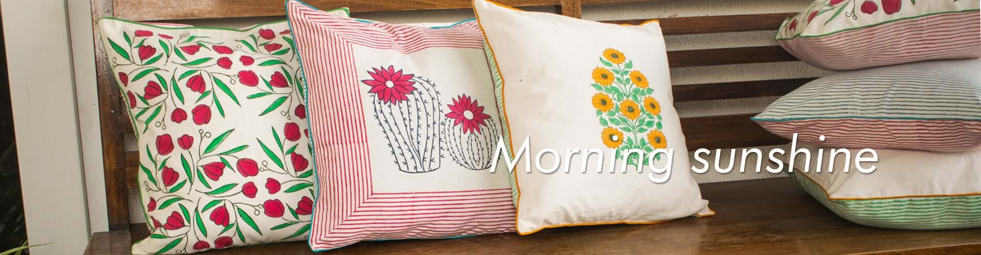 Hand Block Print Cushion Cover | 100% Cotton