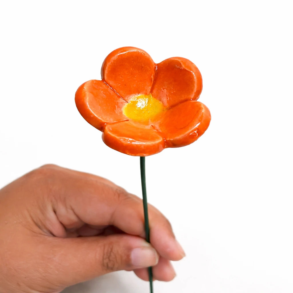 Orange Ceramic Flower