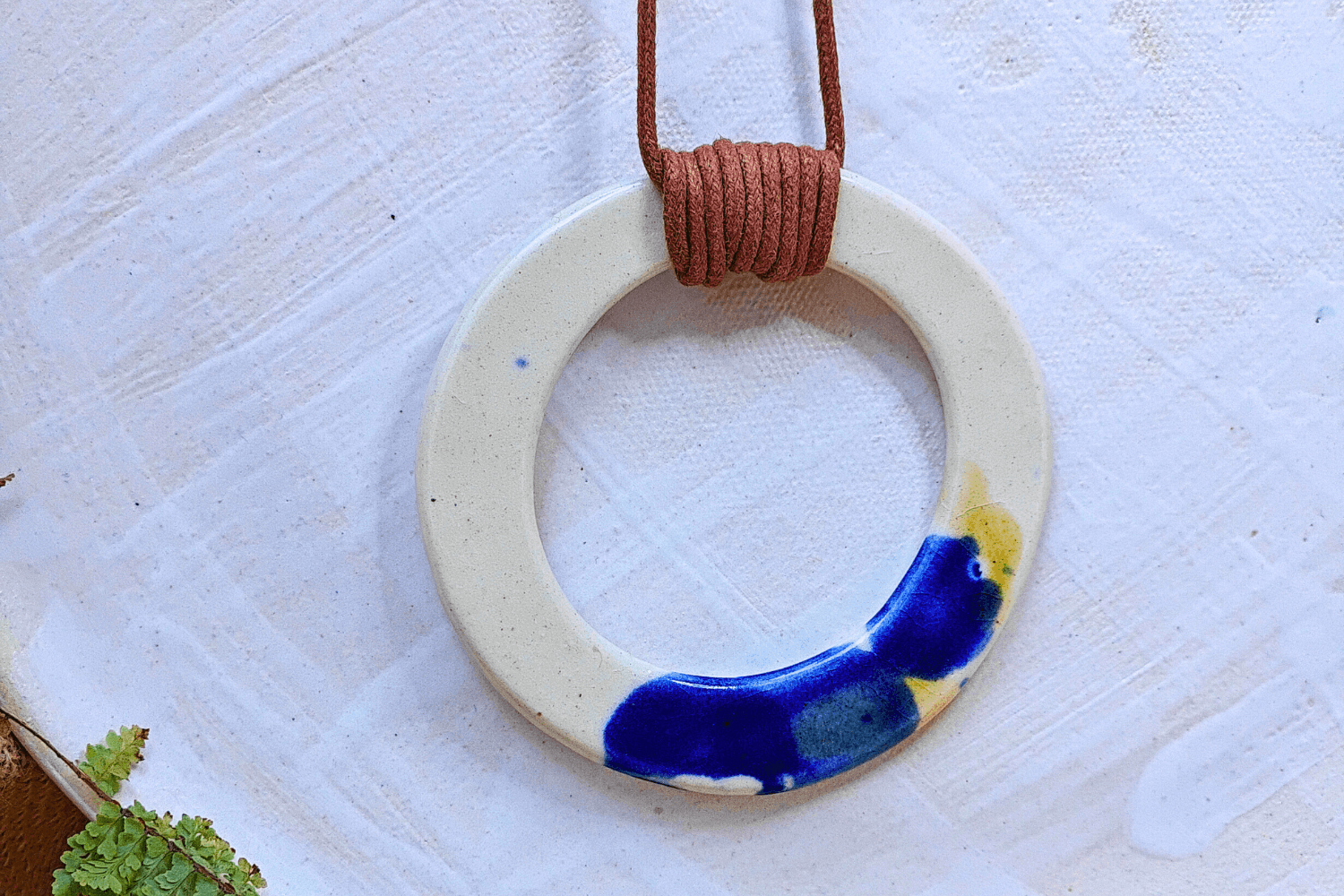 Gorgeous blue Ceramic  Pendant