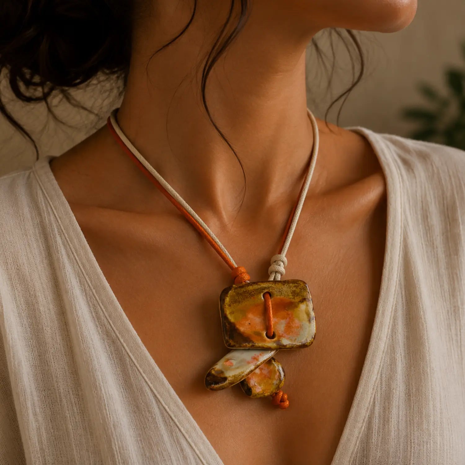 Boho Fine Geometric Ceramic Jewelry