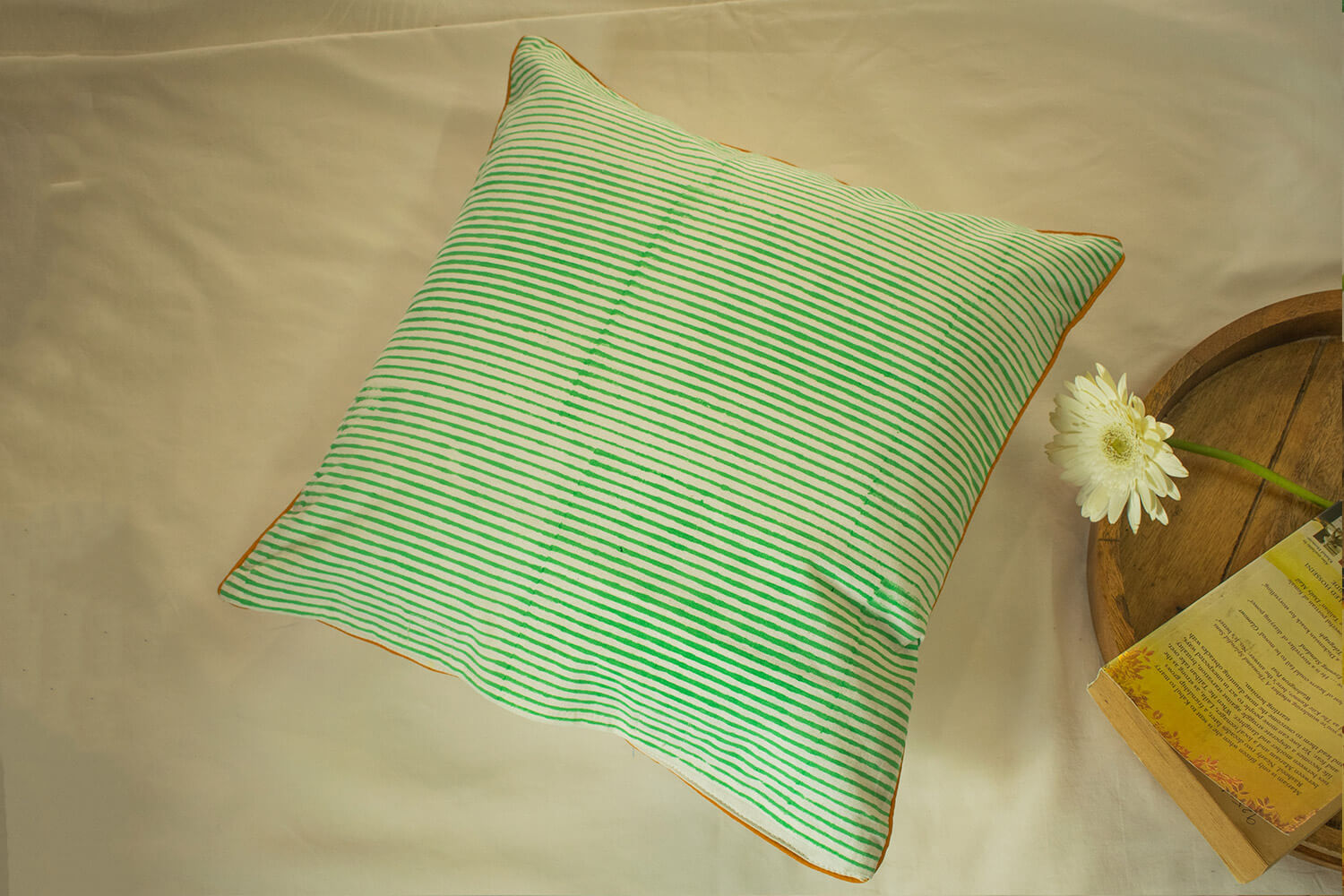 printed cotton cushion cover