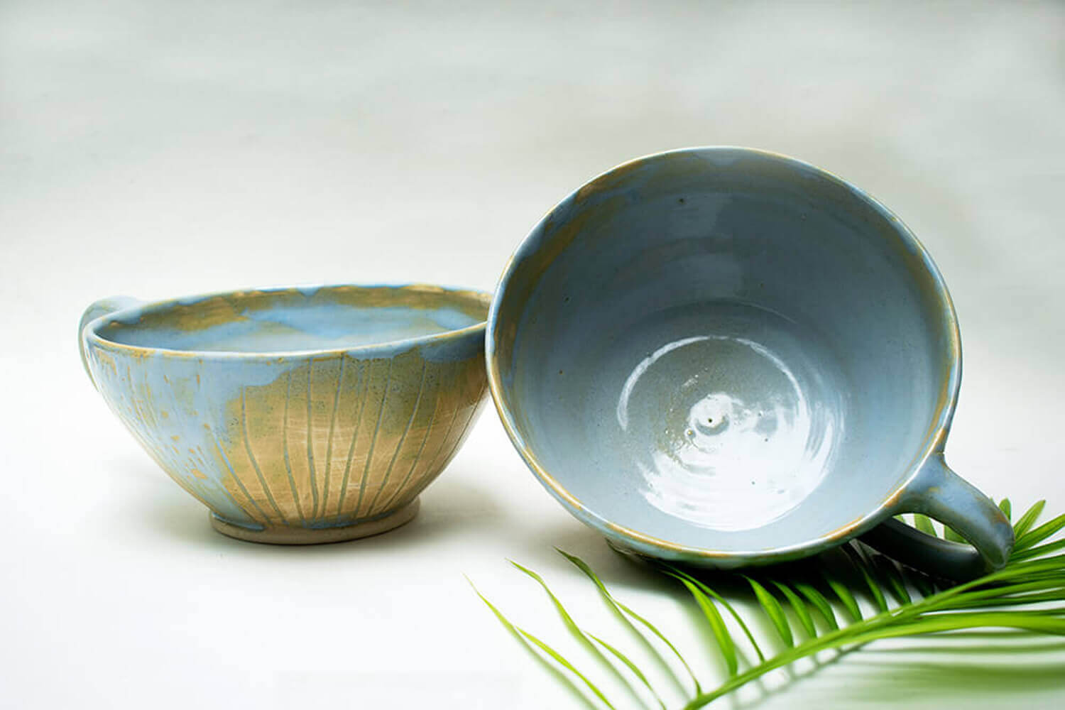Hand Carved Blue Soup Bowl | Earthan
