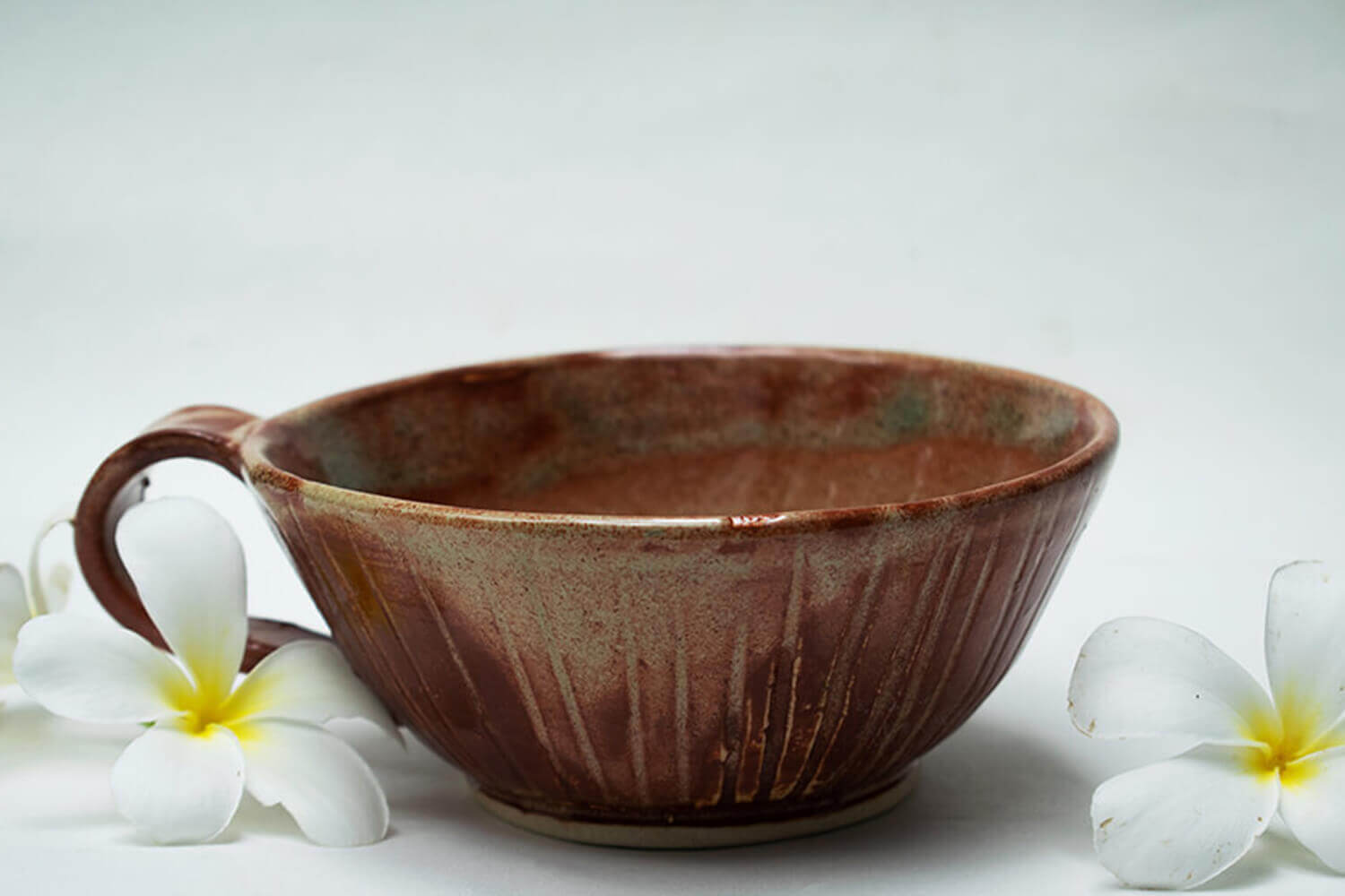 Hand Carved Red Soup Bowl | Earthan