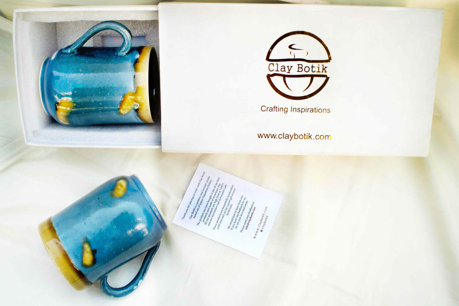 Blue-Leaf-ceramic-coffee-mug-with-box1 | Earthan