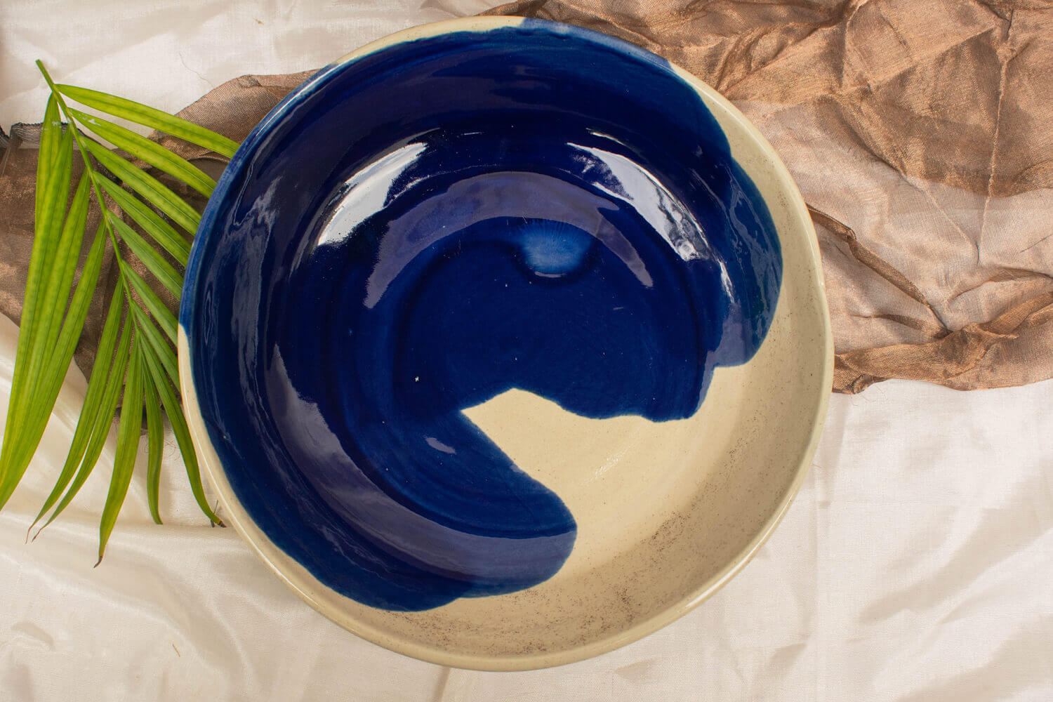 Ceramic Serving Bowl Blue | Earthan
