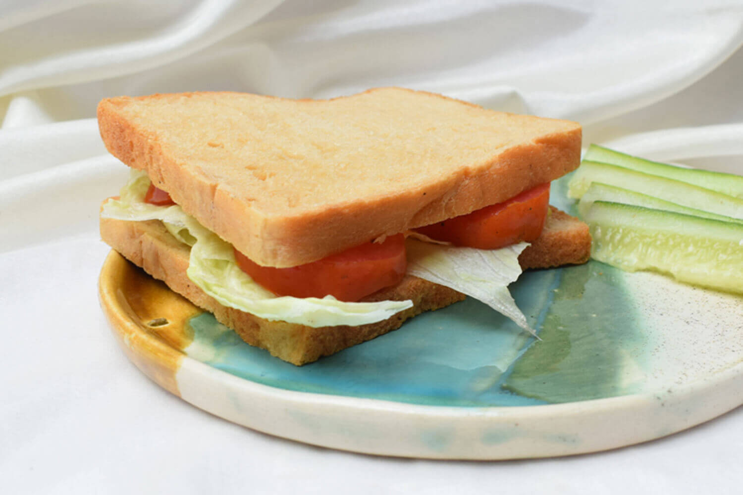 Color Stripe Ceramic Plate | Earthan
