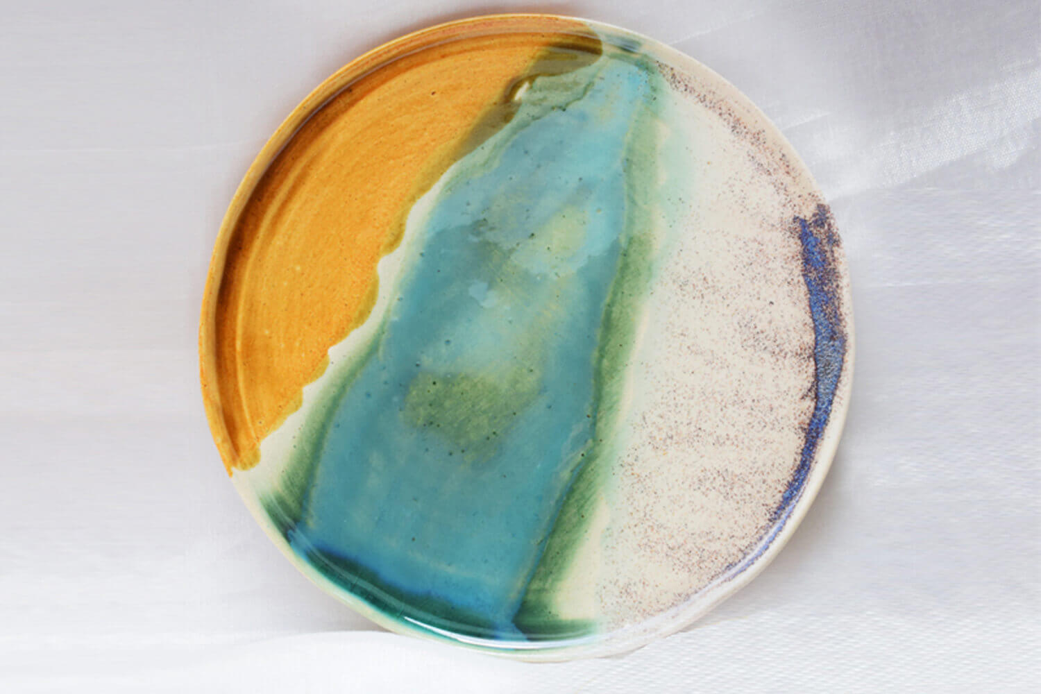 Color Stripe Ceramic Plate | Earthan