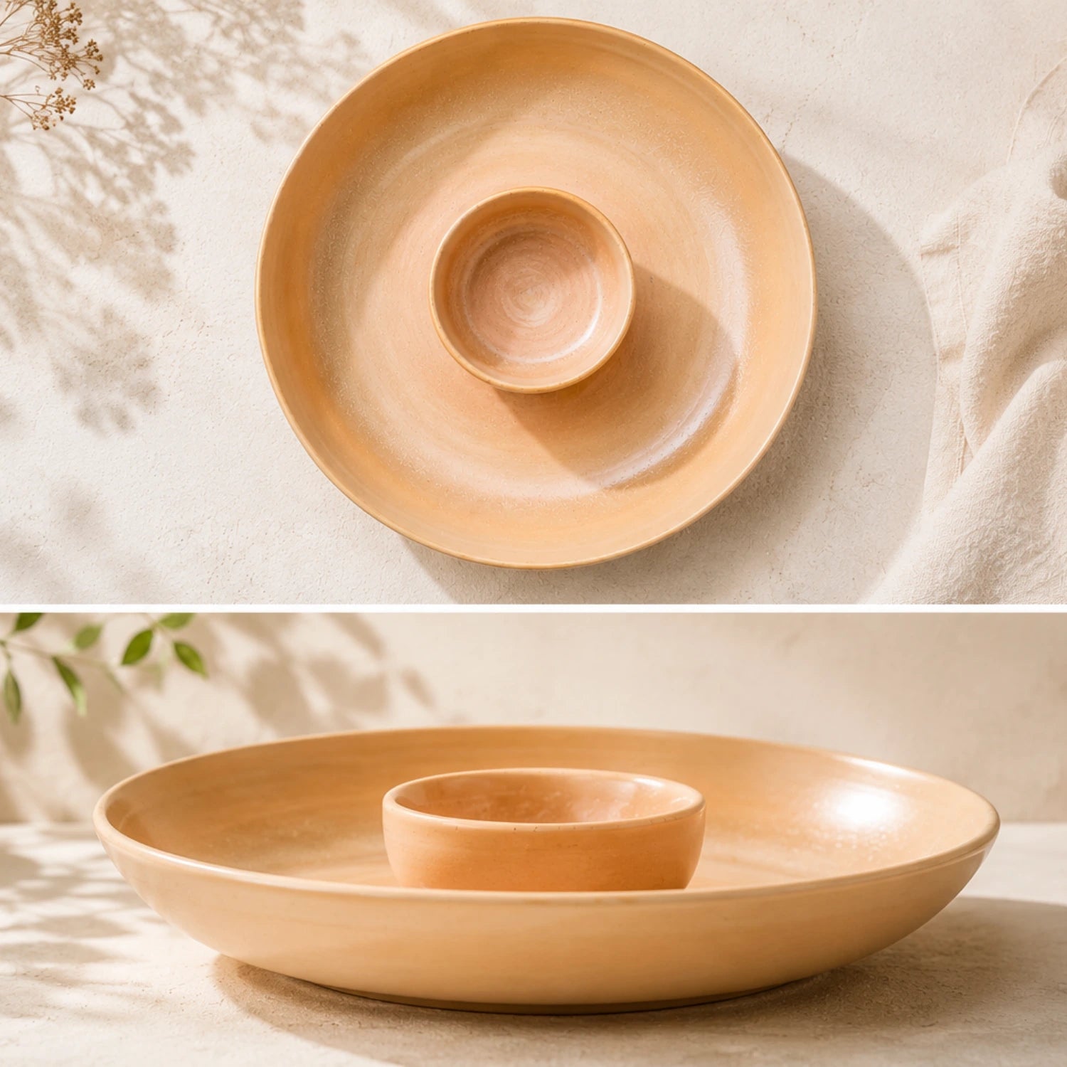 Beige Chip & Dip Bowl | Earthan