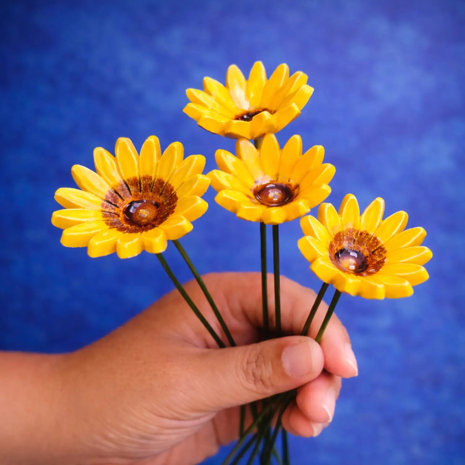 Handmade flower- Yellow Sunflower Flower Sticks