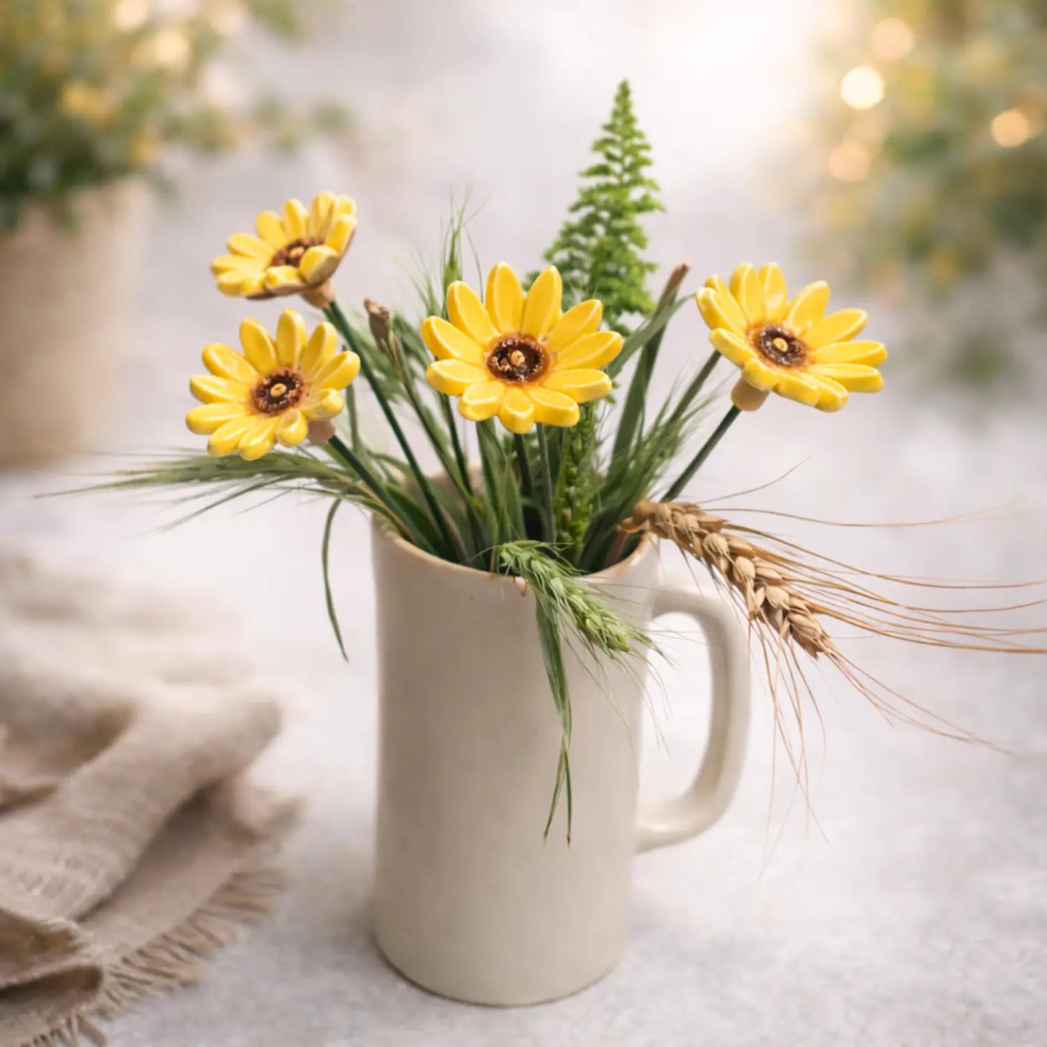 Handmade flower- Yellow Sunflower Flower Sticks