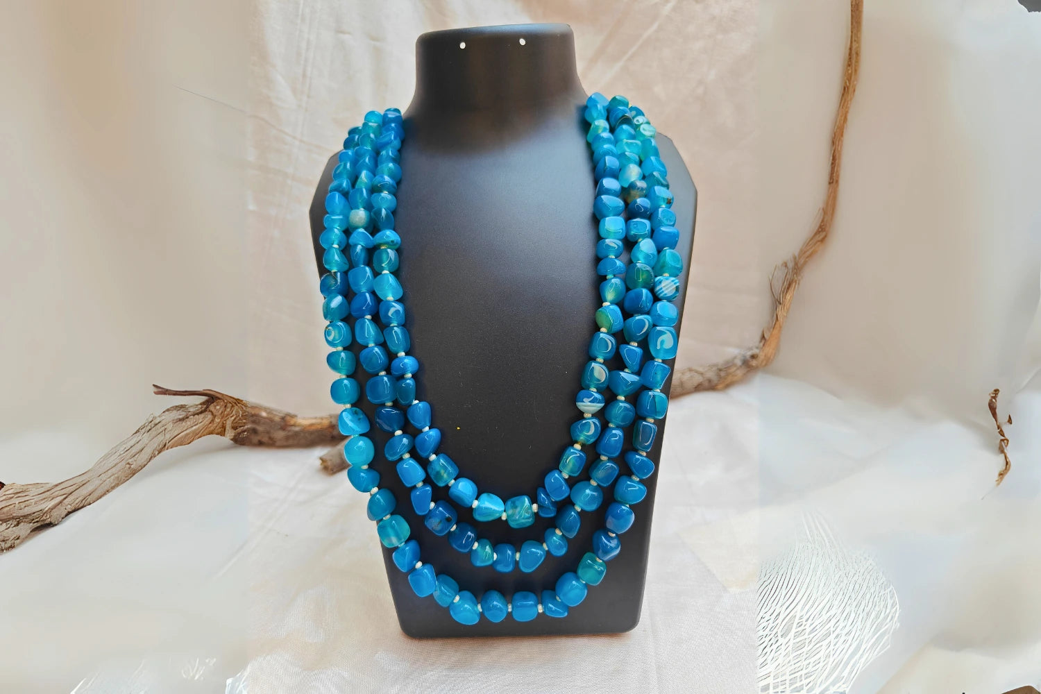 Aquamarine Serenity Bead Necklace | Earthan