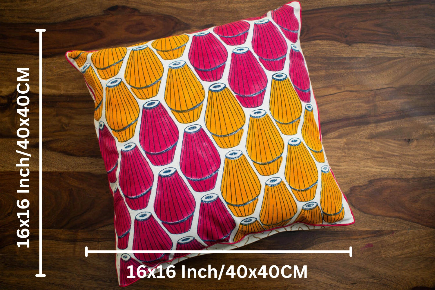 Hand block printed cotton cushion cover  | Earthan 