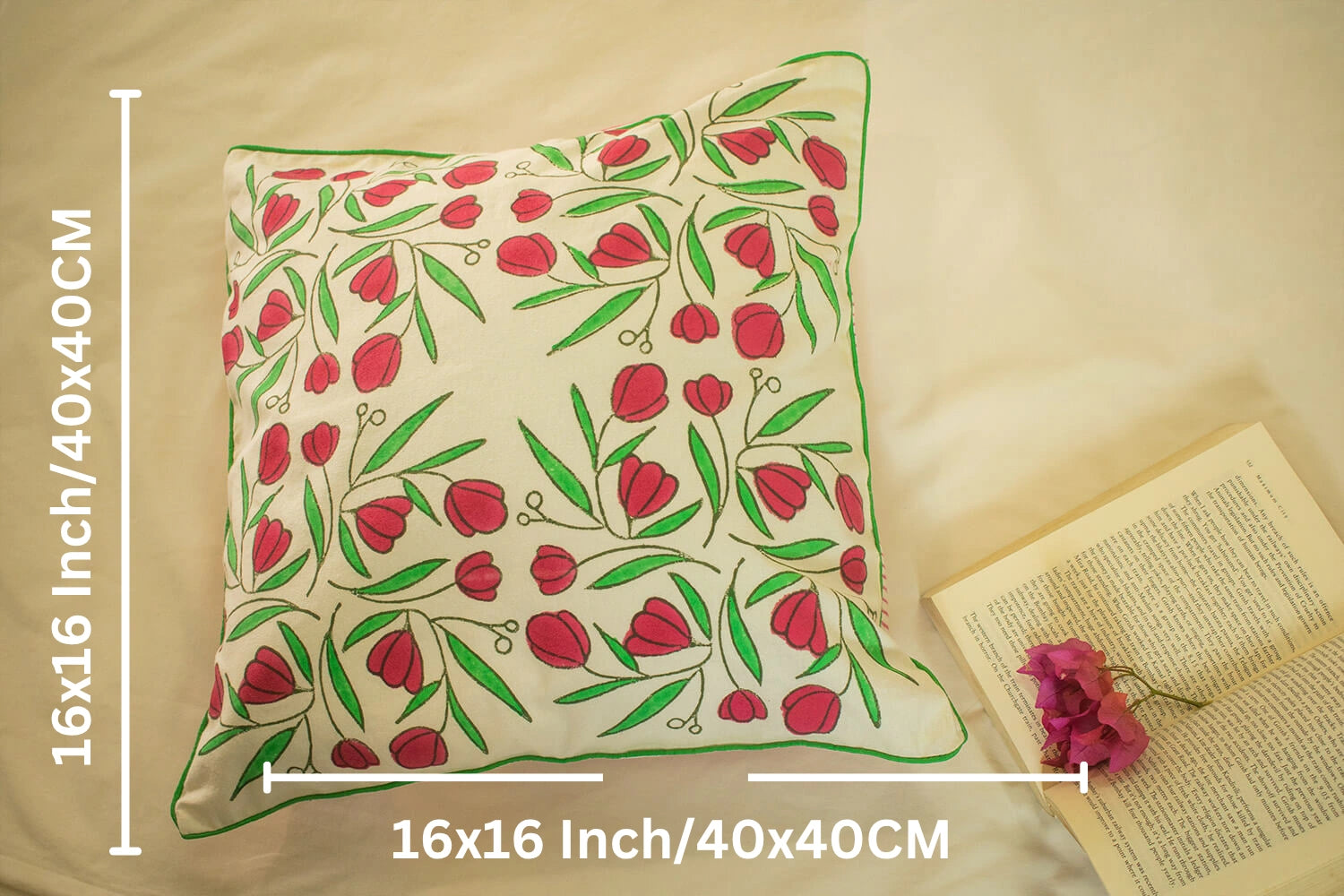  Printed Cotton Cushion Cover 