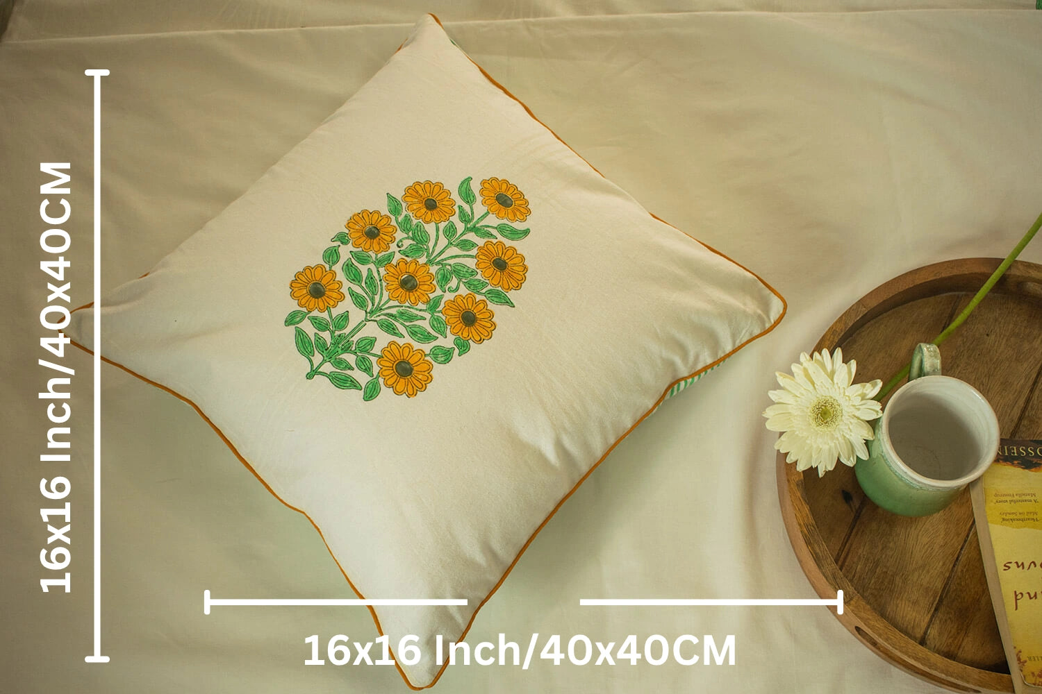  printed cotton cushion cover