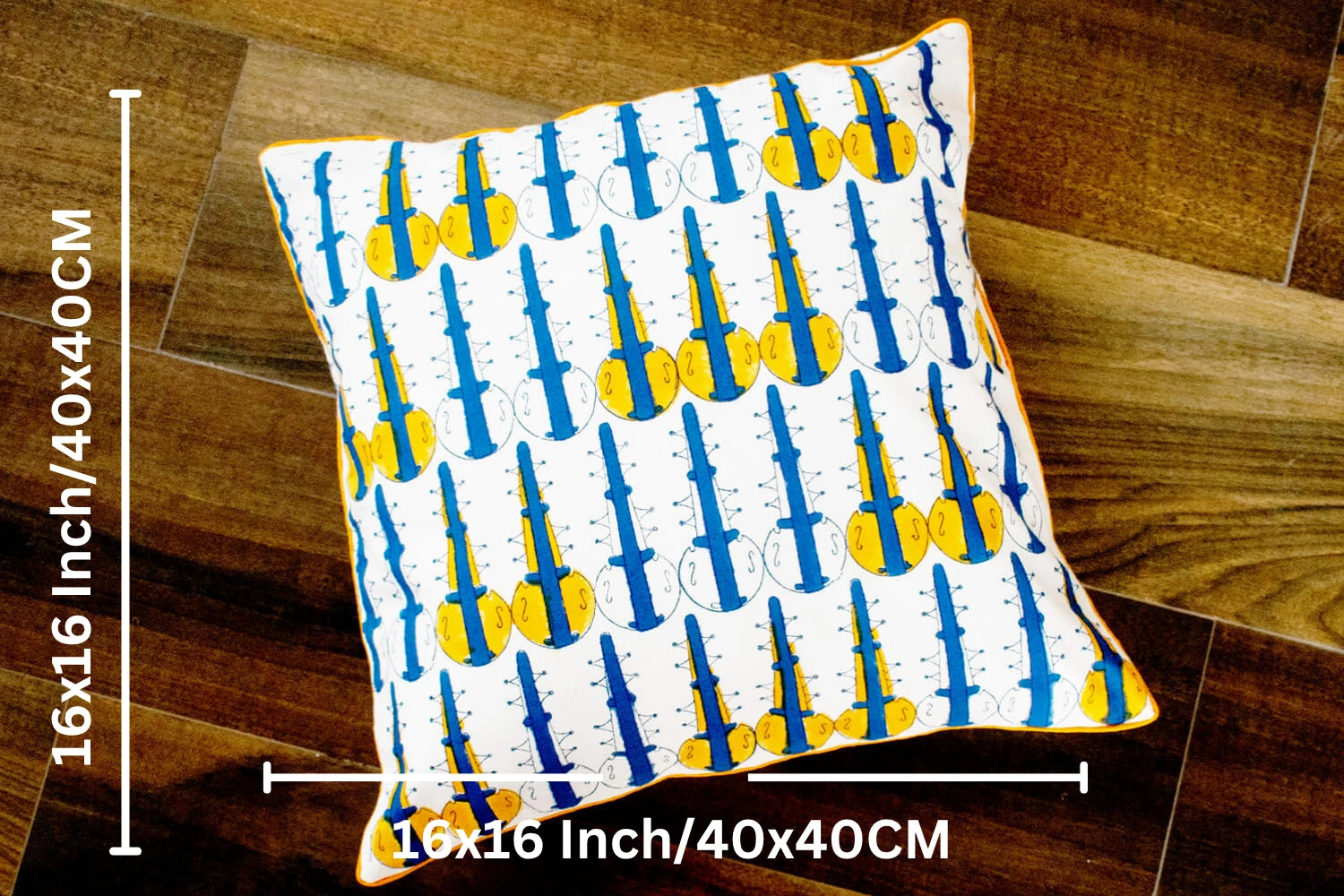Hand block printed cotton cushion cover | Earthan 