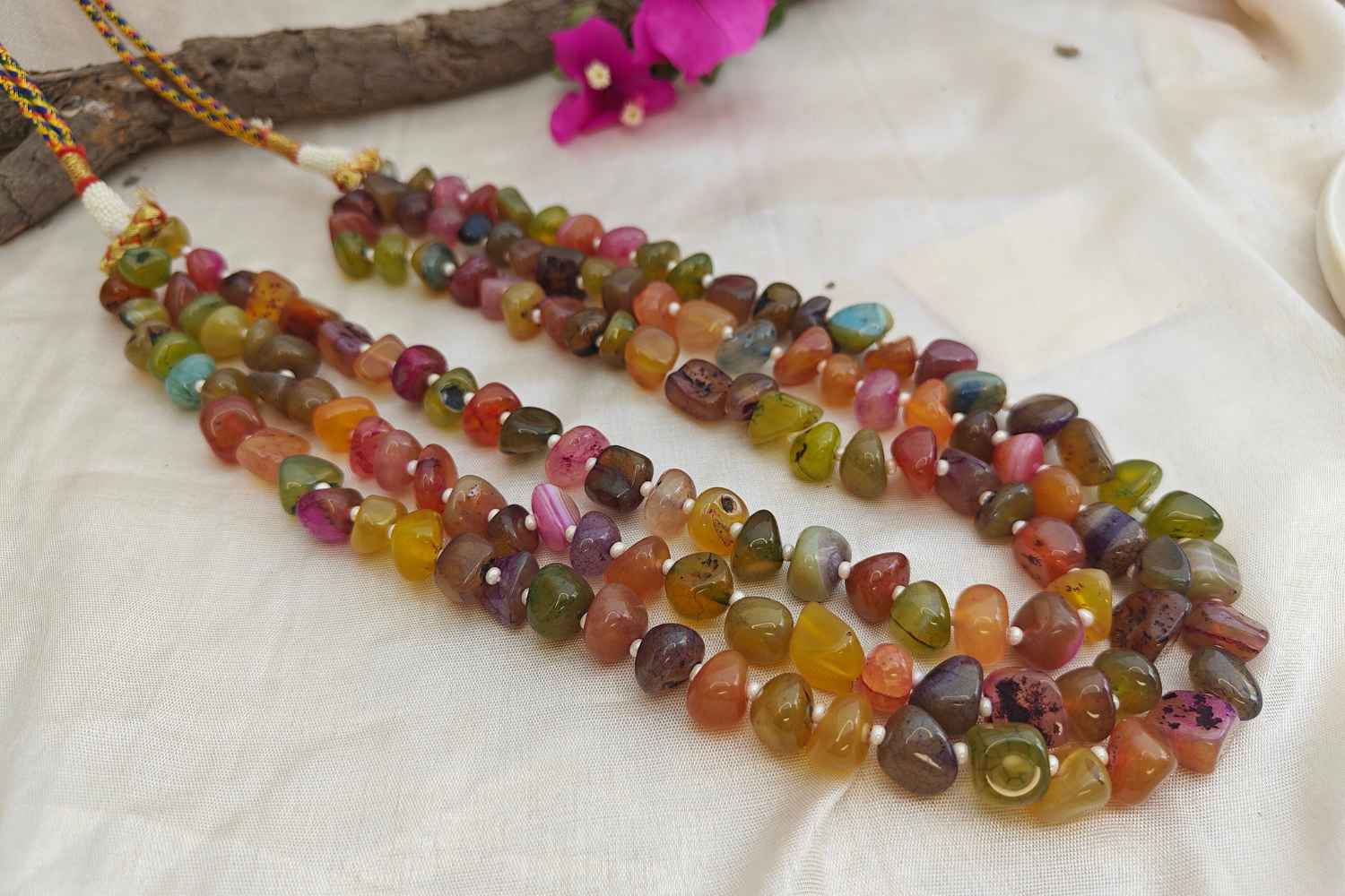 Multi-Color Bead Necklace | Vibrant Gemstone Jewelry for Boho Chic Style