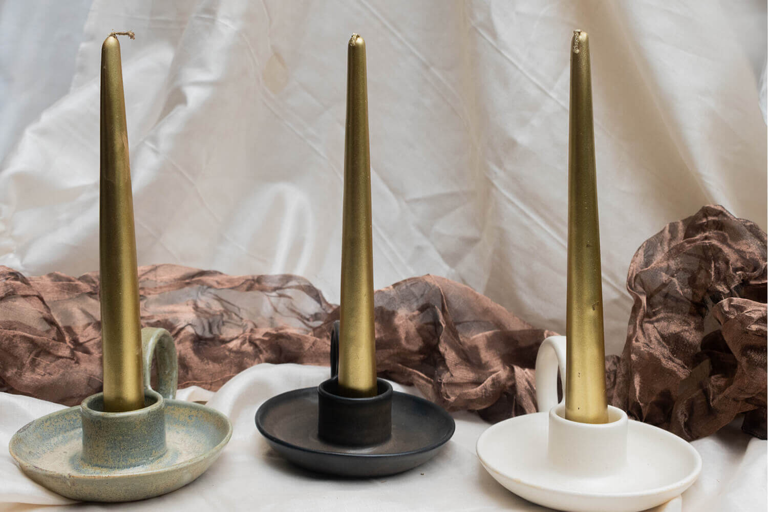 Rustic Radiance Pottery Candle Holder | Earthan