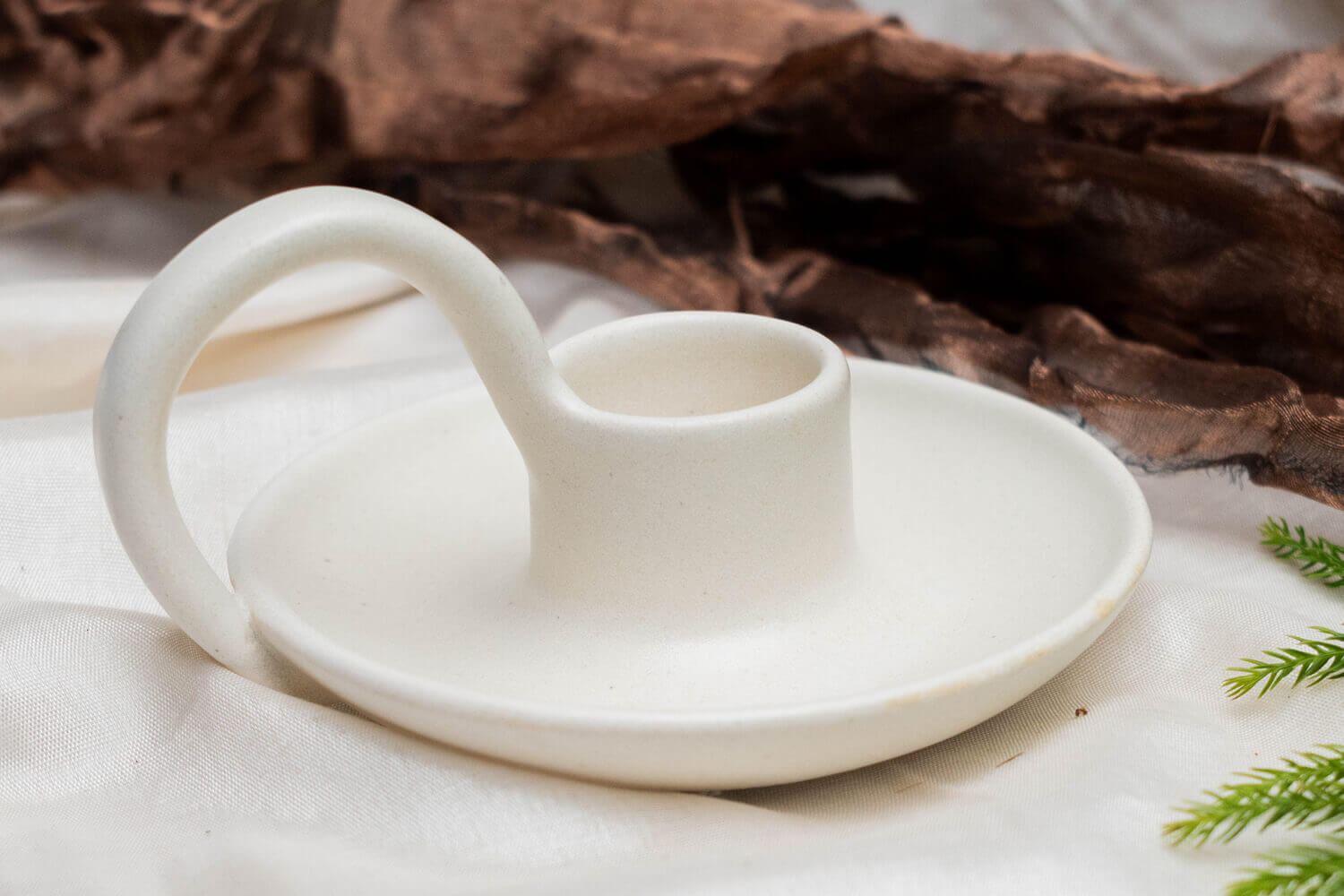 Rustic Radiance Pottery Candle Holder | Earthan