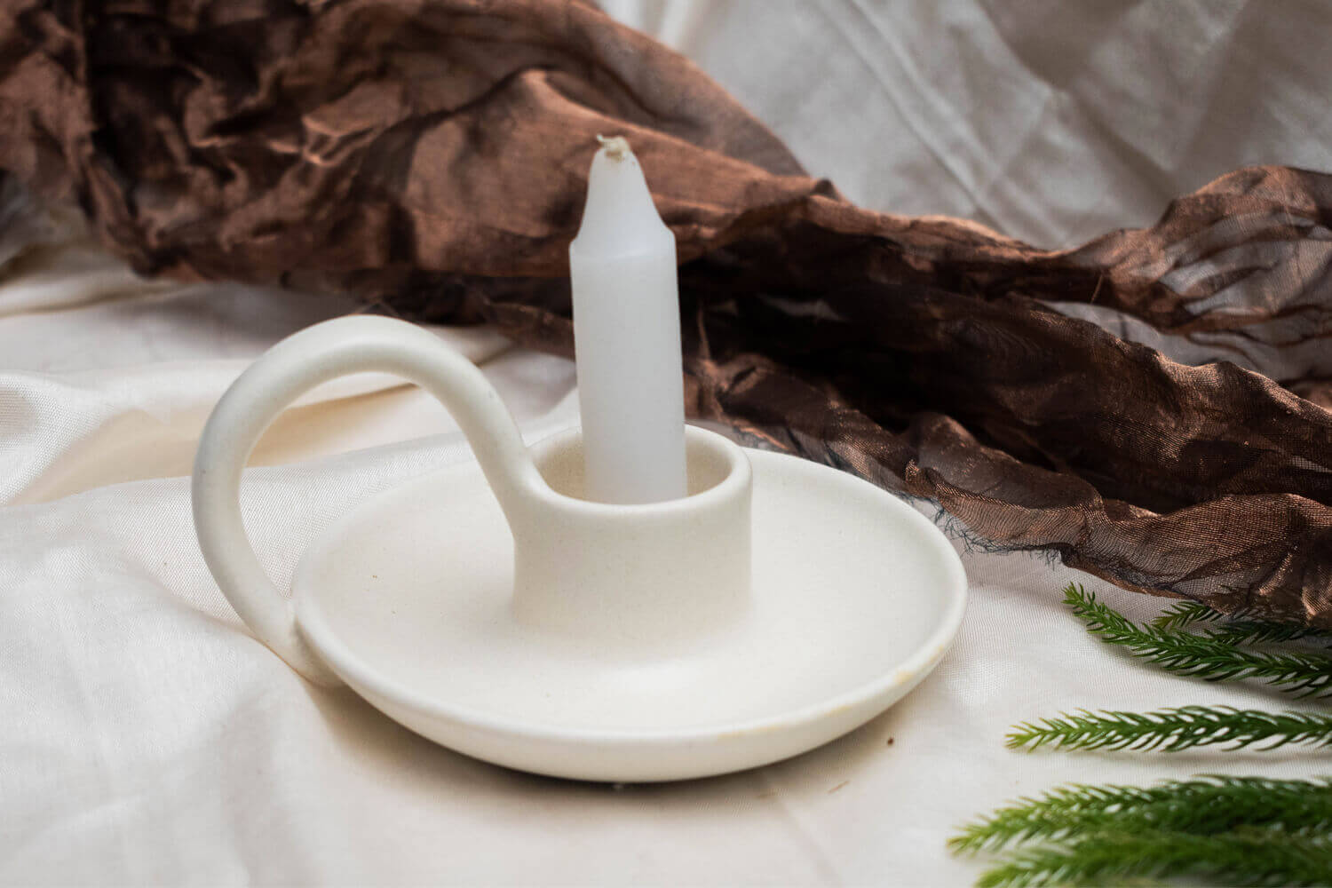 Rustic Radiance Pottery Candle Holder | Earthan