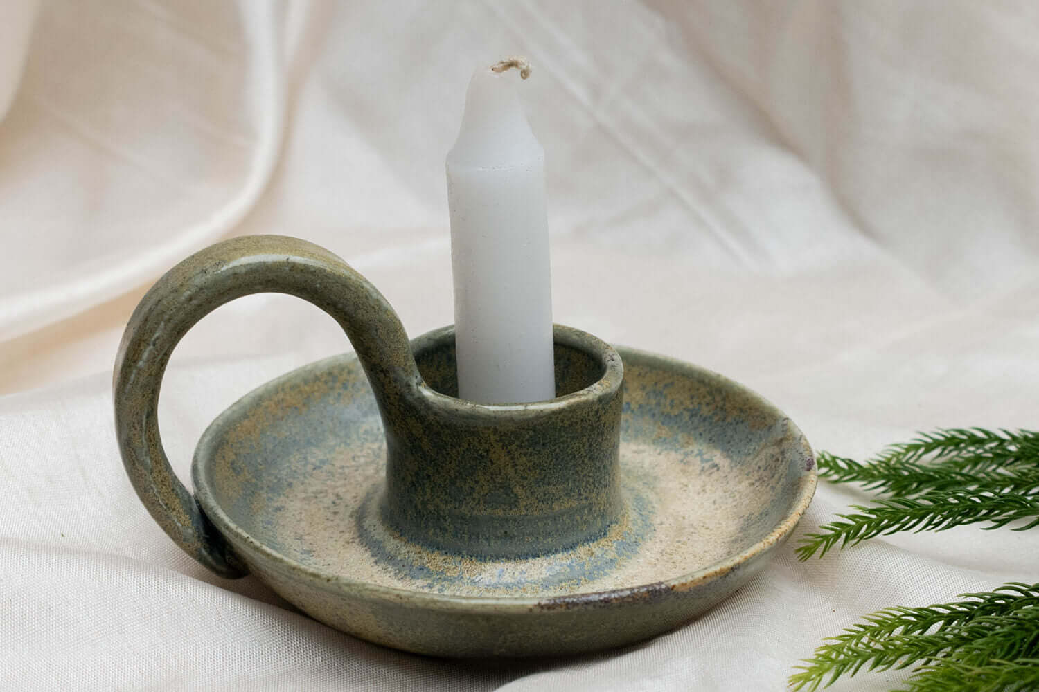 Rustic Radiance Pottery Candle Holder | Earthan