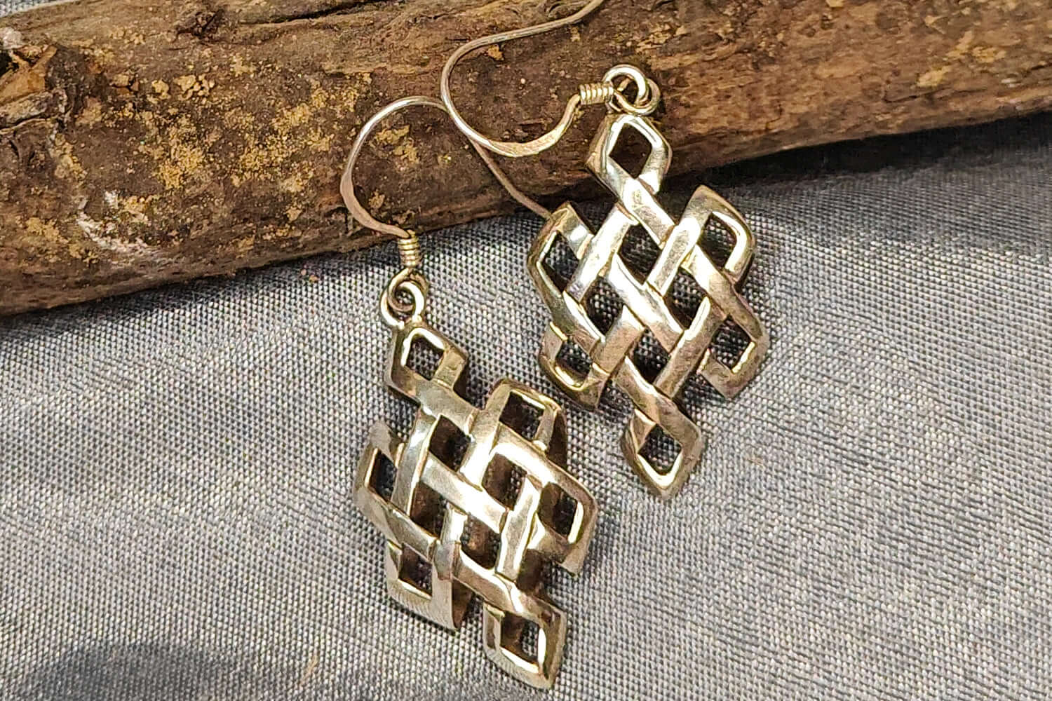 Sterling Silver Dangly Eternal Knot Earrings