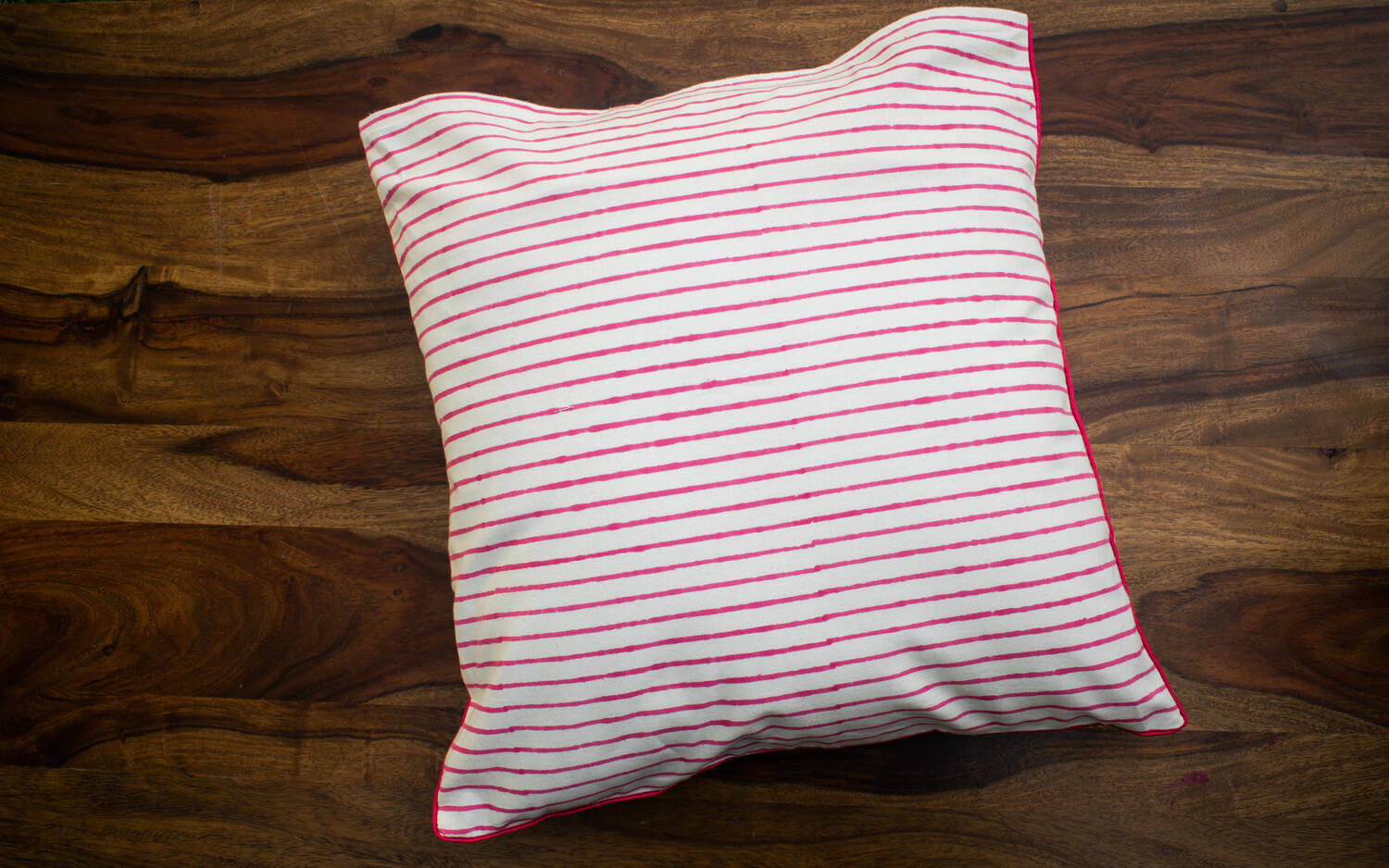 Rhythm Pink Cycle - Hand block printed cotton cushion covers | Earthan