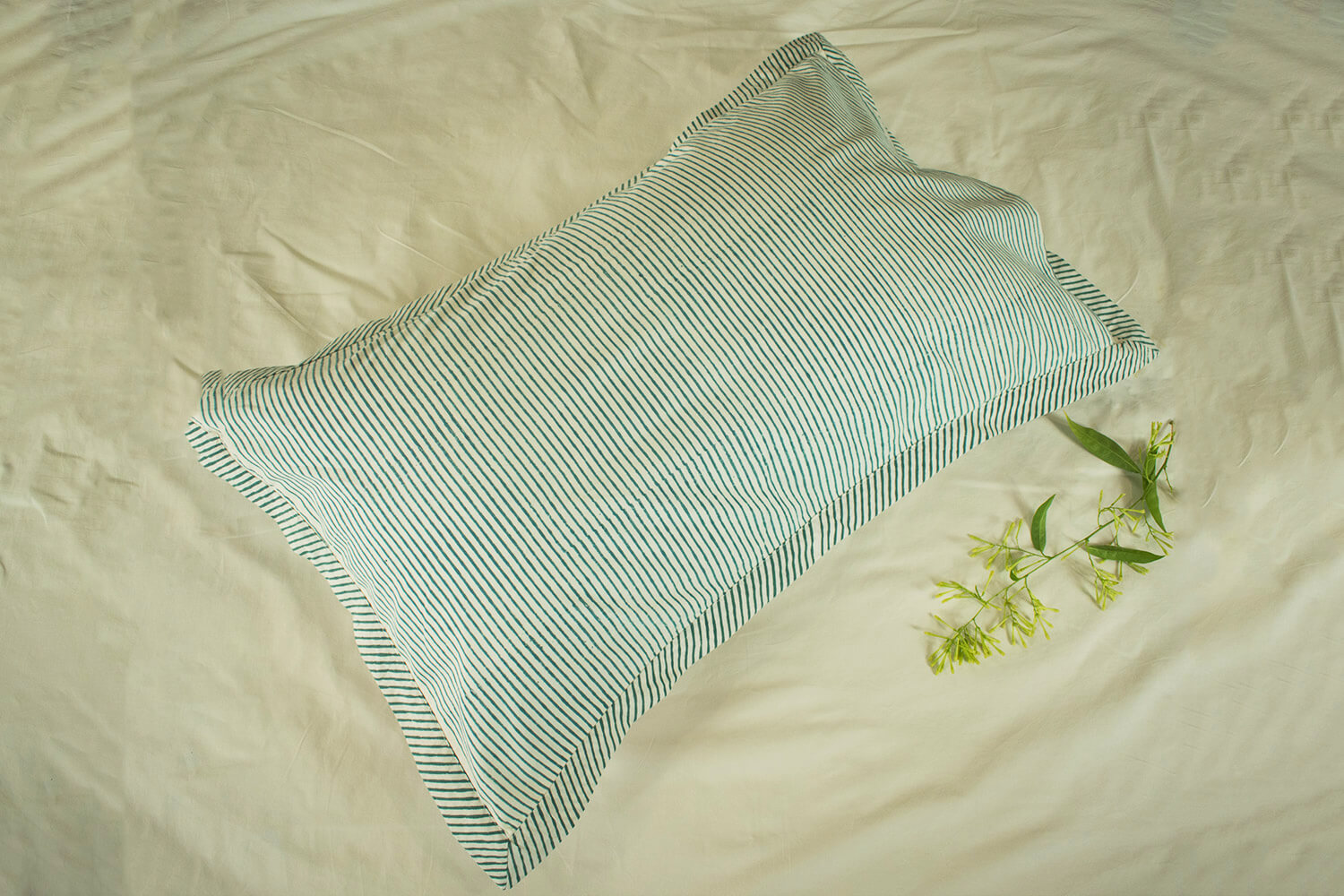 Gulmohar Galore - Hand block printed cotton bed sheets and pillow cases | Earthan
