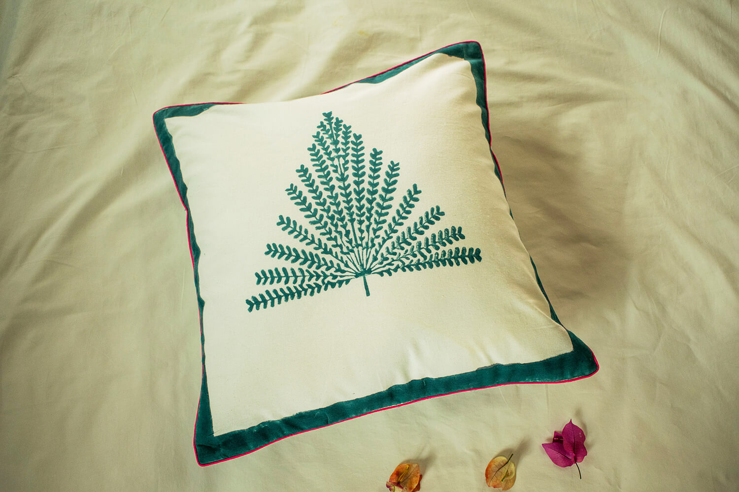printed cotton cushion cover 