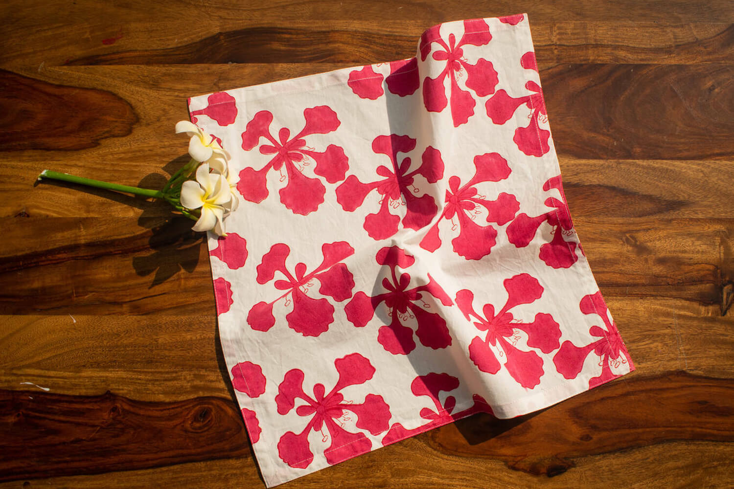Gulmohar - Hand block printed table cotton napkins | Earthan