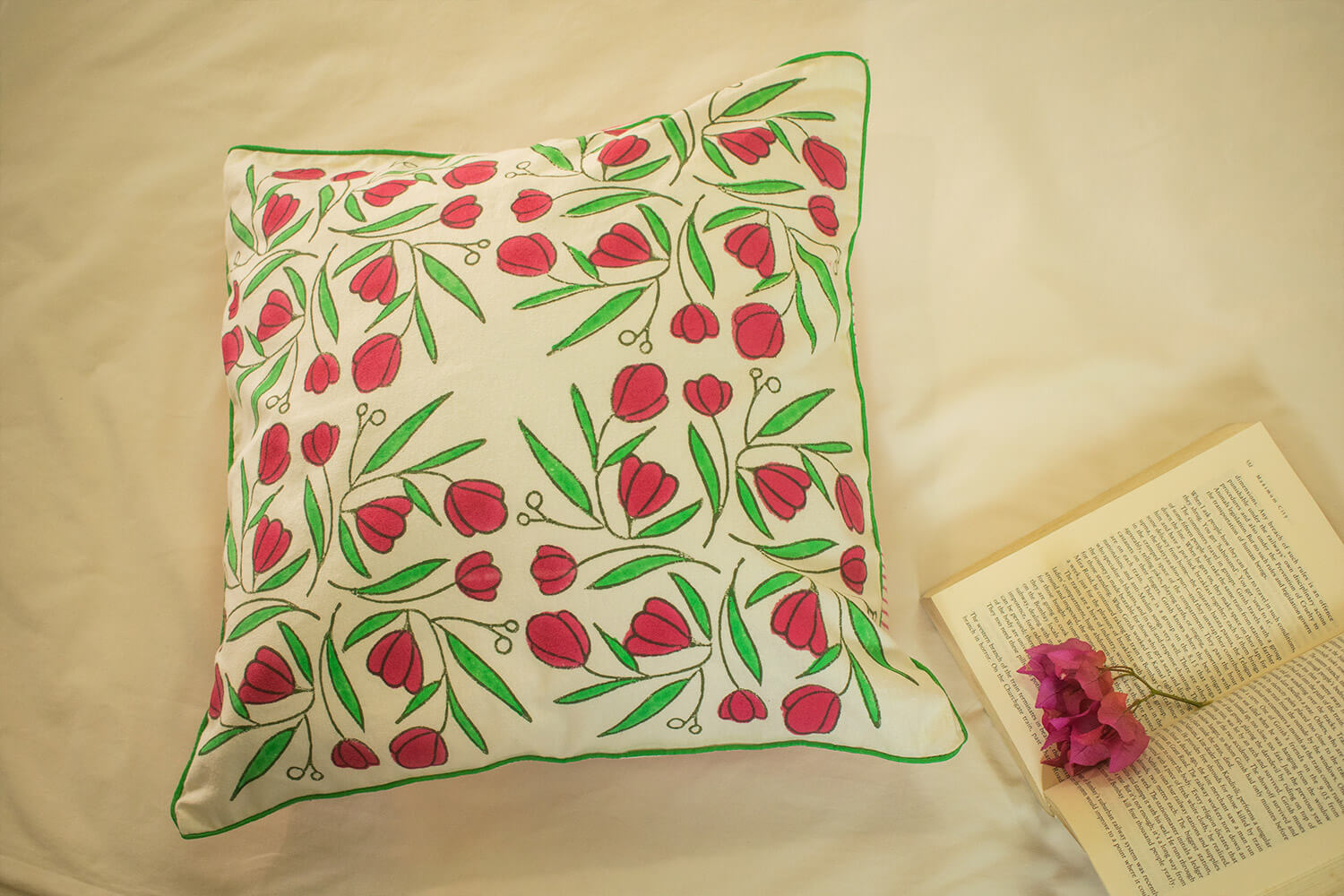 Printed Cotton Cushion Cover 