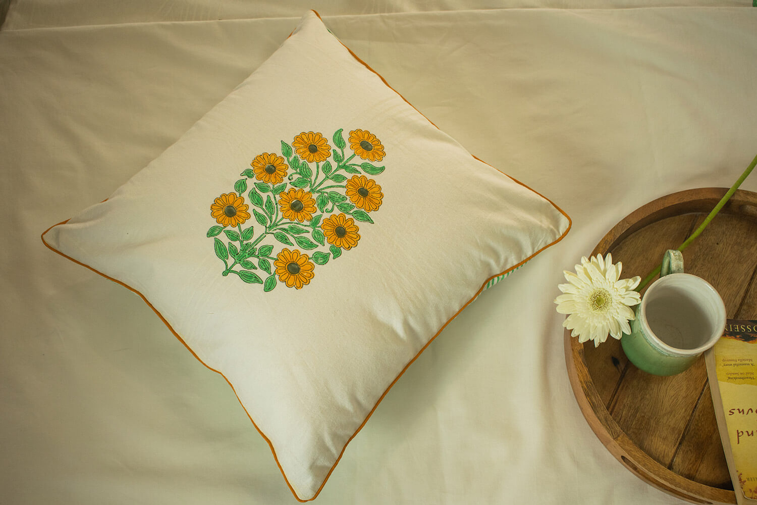  Printed Cotton Cushion Cover 