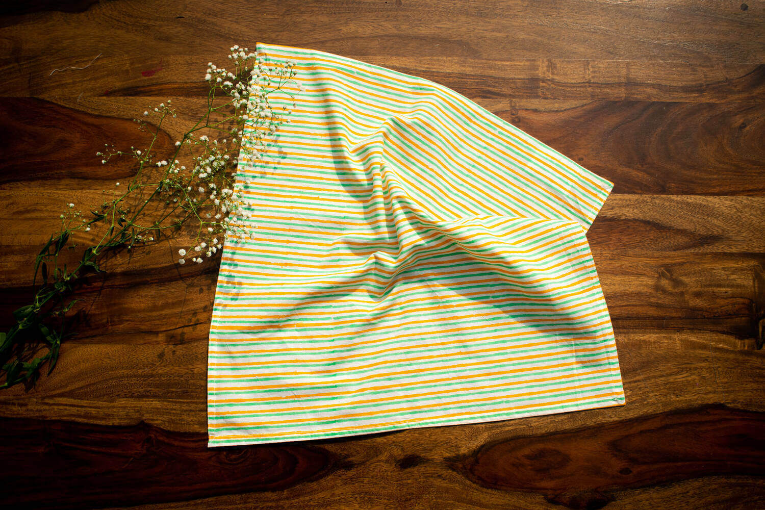 Surajmukhi- Hand block printed table linen set | Earthan