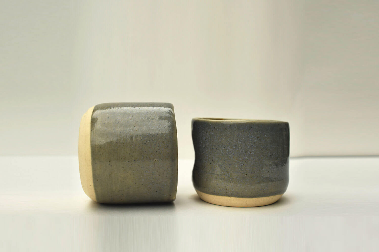 Thumb impression Blue Ceramic Tea Cup – Set of 2 | Earthan