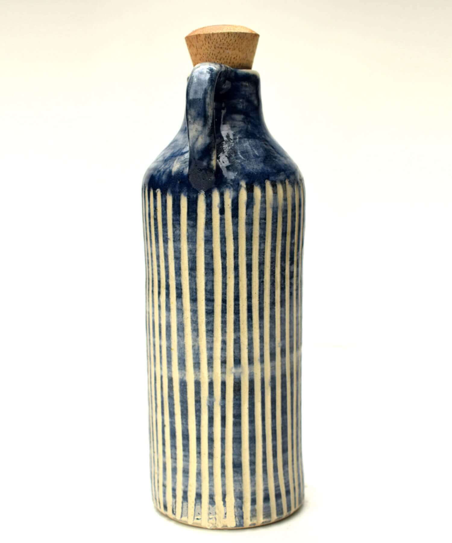 Hand-carved Ceramic Oil Bottle | Earthan