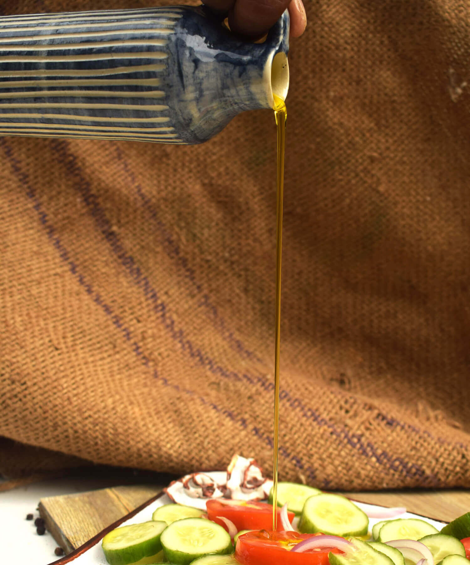 Hand-carved Ceramic Oil Bottle | Earthan