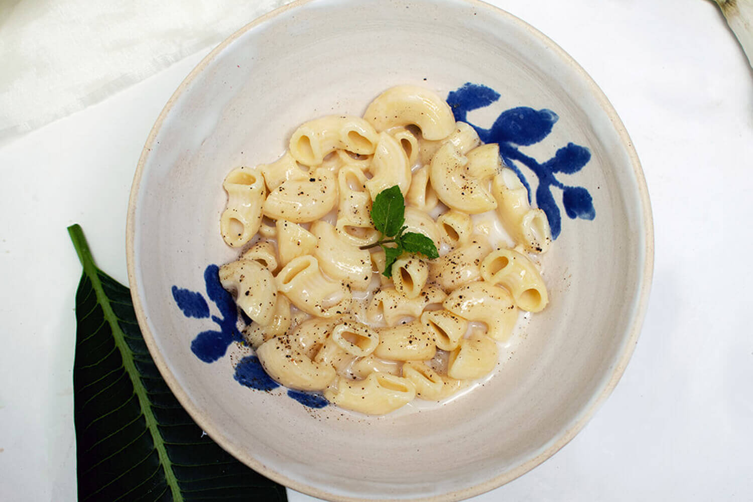 Blue Leaf Pasta Bowl | Earthan 