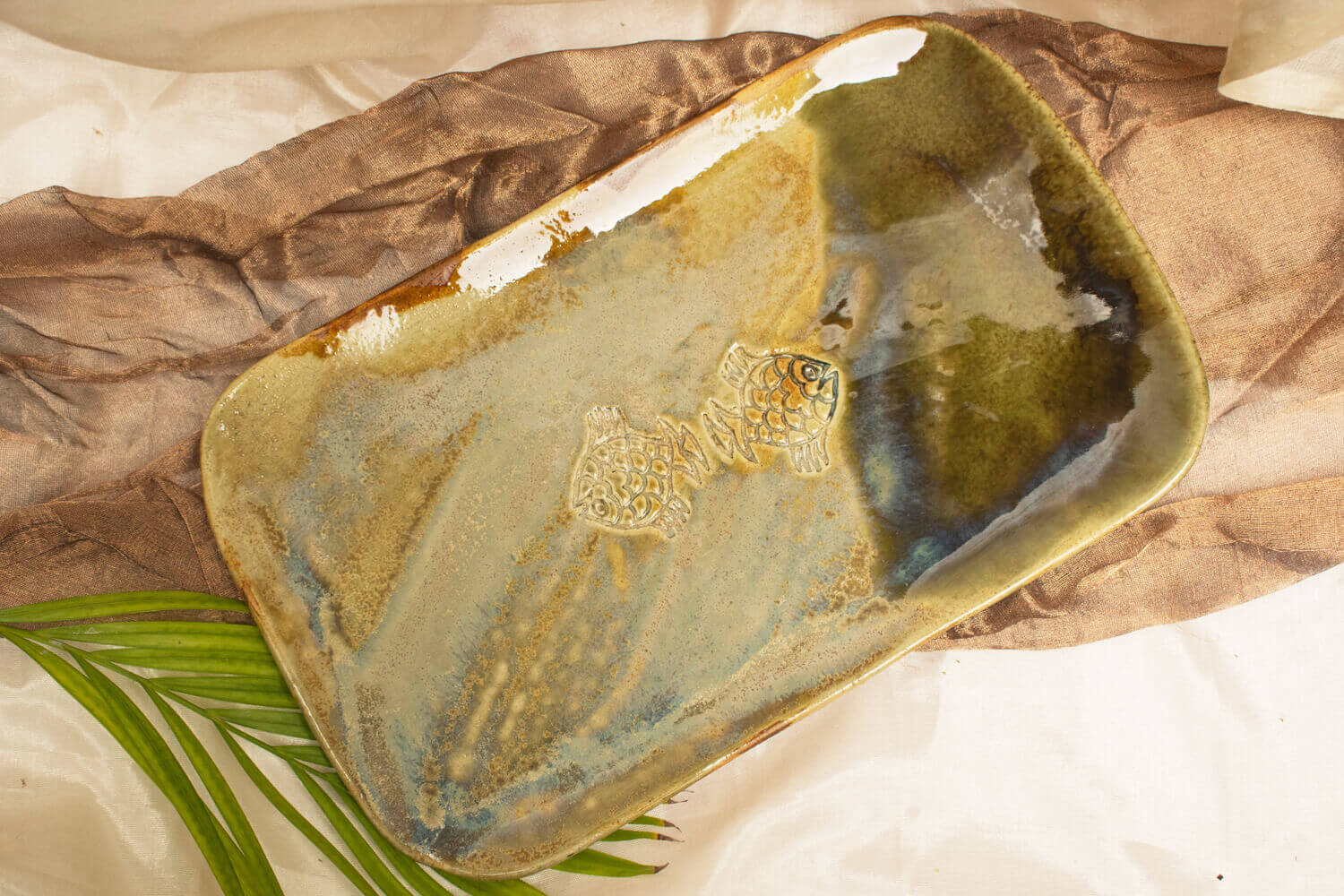 Sea Green Ceramic Platter