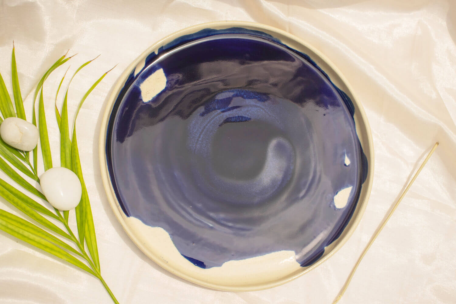 Blue White Ceramic Plate | Earthan